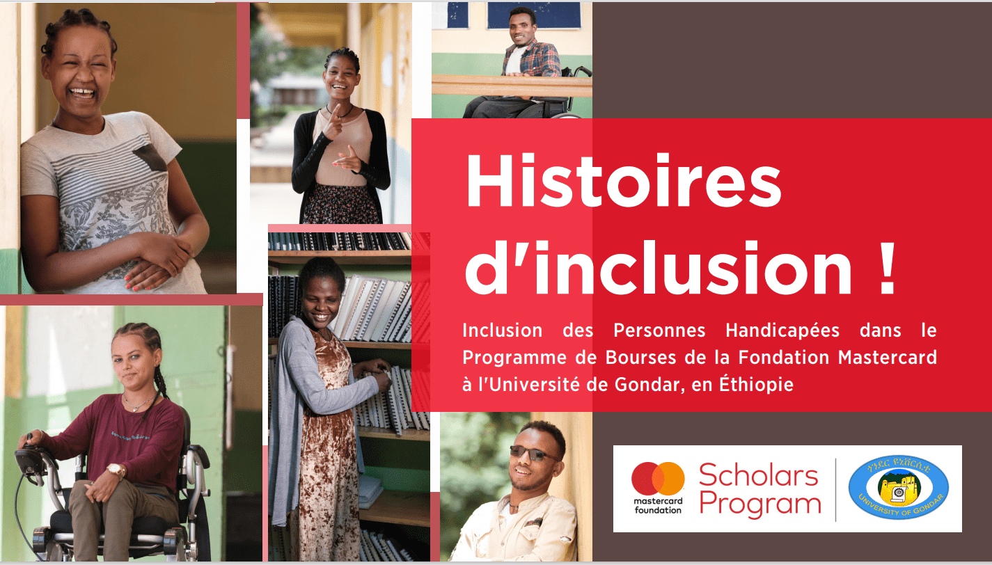 A photo collage of different young women and men with different types of disabilities